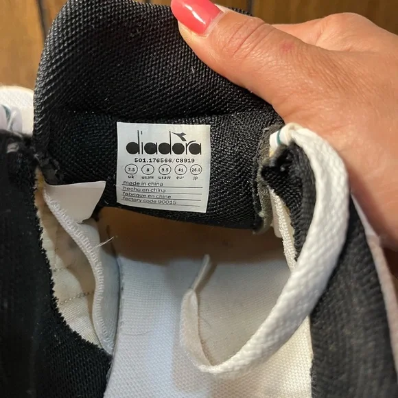 Diadora Black and White Sneakers - Picture 6 of 8